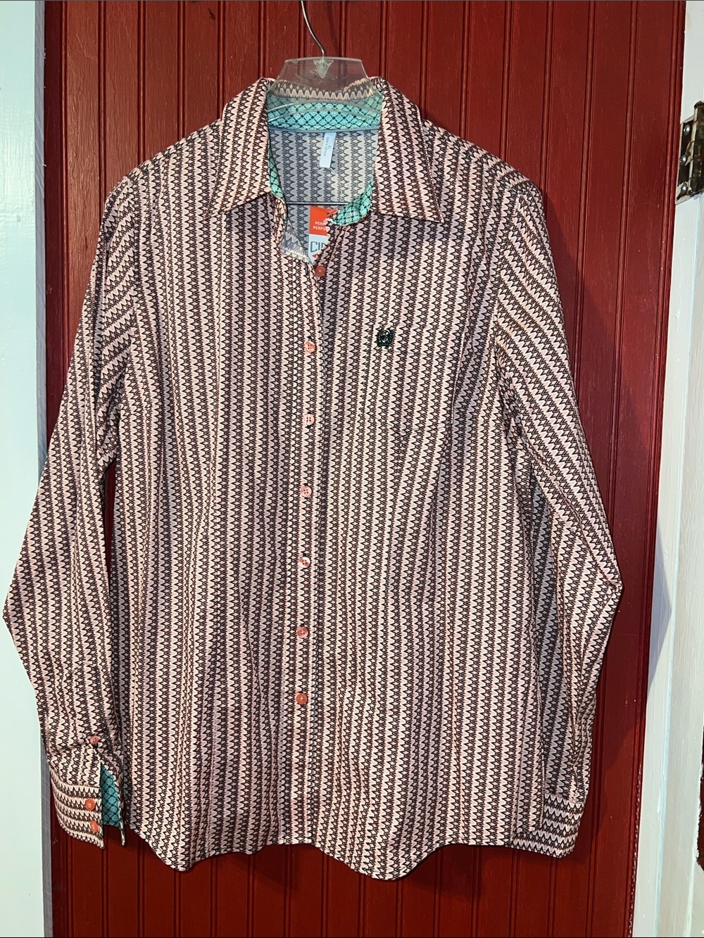 Cinch  Geometric Button-Down Shirt XL